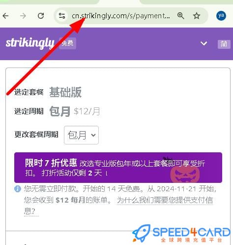 Strikingly网站构建代购代付会员套餐 【人工代购】怎么支付？- Speed4Card专业充值平台