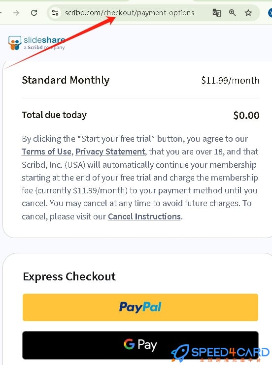 SlideShare代购代付订阅AI [人工代购]怎么支付？- Speed4Card专业充值平台