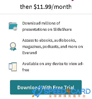 SlideShare代购代付订阅AI [人工代购]套餐- Speed4Card专业充值平台