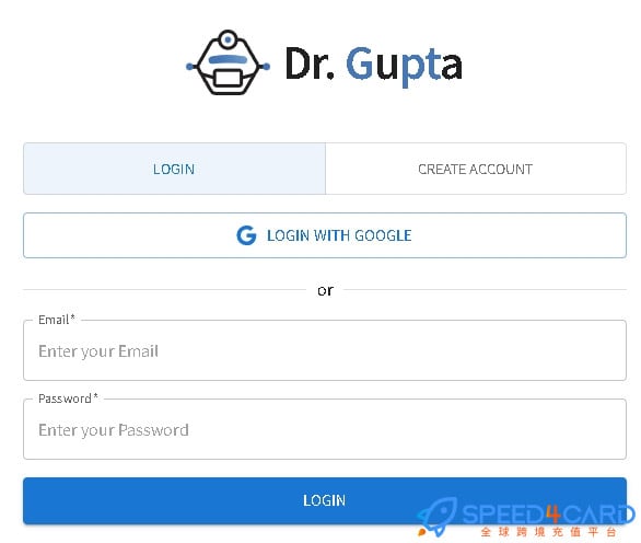 Dr.Gupta代购代付订阅AI [人工代购]怎么登录？- Speed4Card专业充值平台