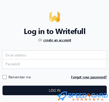 writefull代购代付订阅AI [人工代购]怎么登录？- Speed4Card专业充值平台